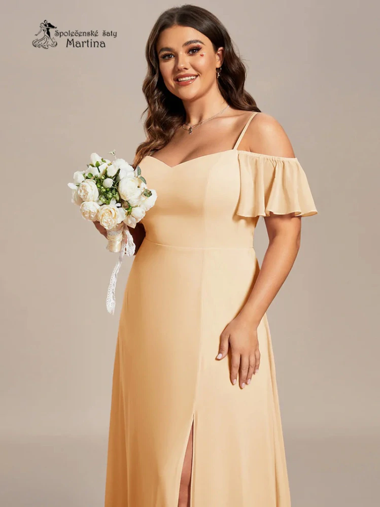 Meruňkové šaty pro družičku či svatebního hosta "Alisia XXL"