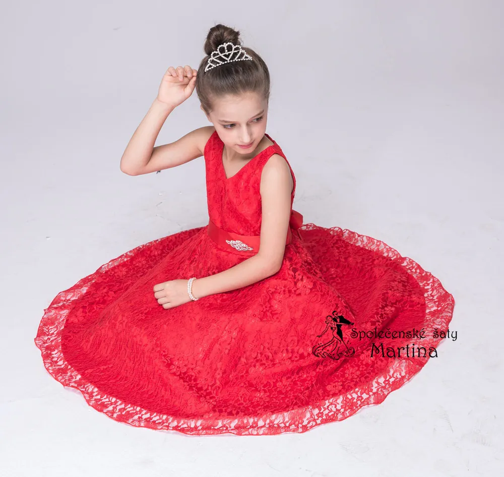 Dívčí šaty "Andrea" 3-16 let - červené