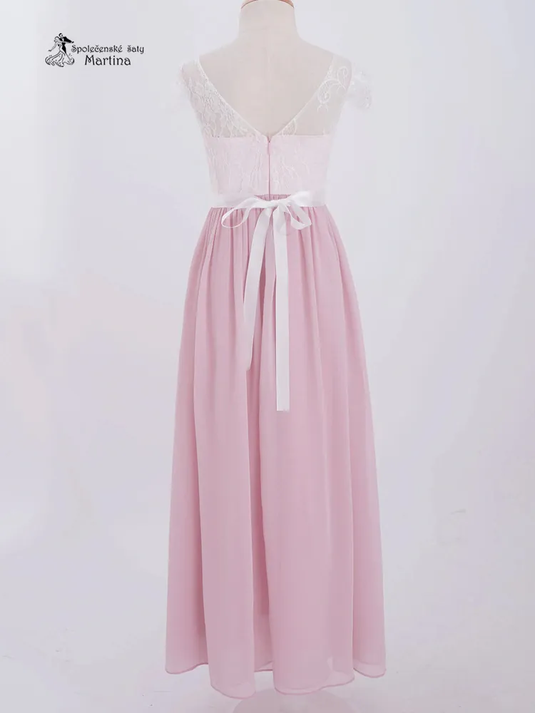 Dívčí růžové šaty pro družičky "Arabela" 4-14 let 