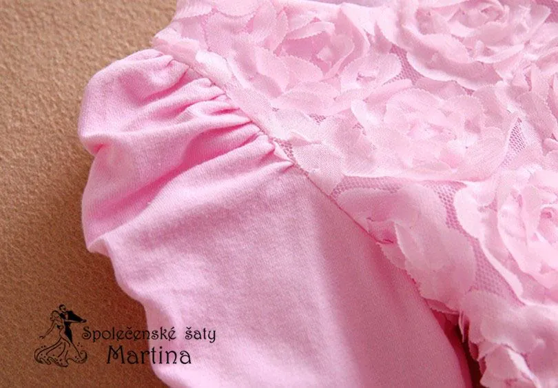 Společenské šaty pro družičku "Sonička" - růžové vel. 6M