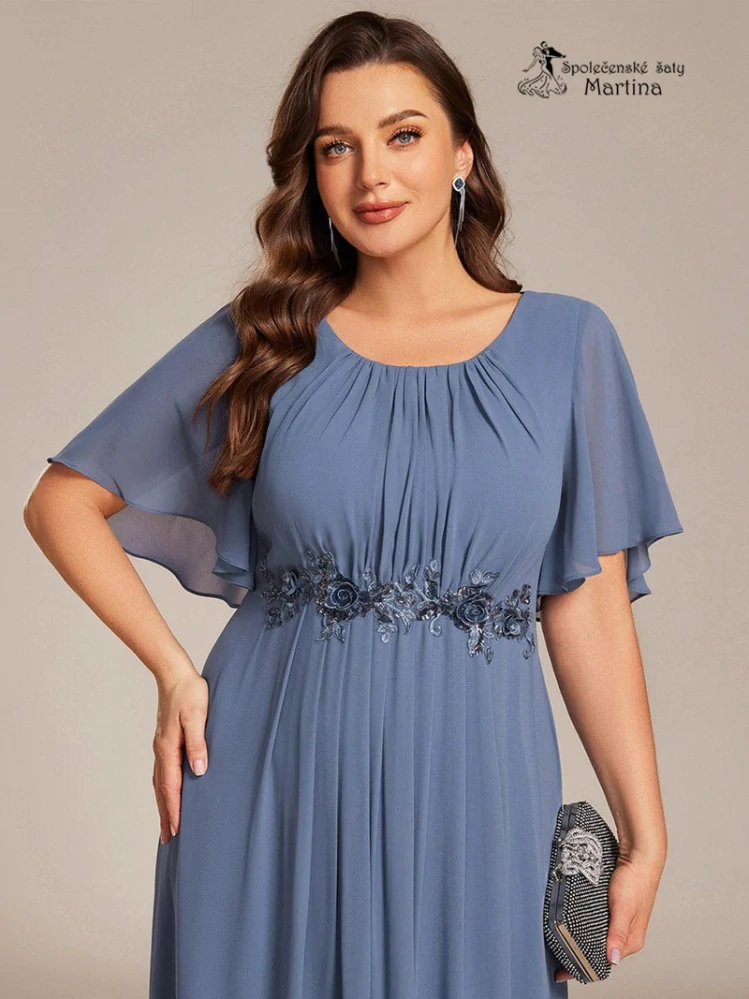 XXL staromodré dlouhé šaty pro svatebního hosta, svědkyni, maminku svatby "Rosalinda"