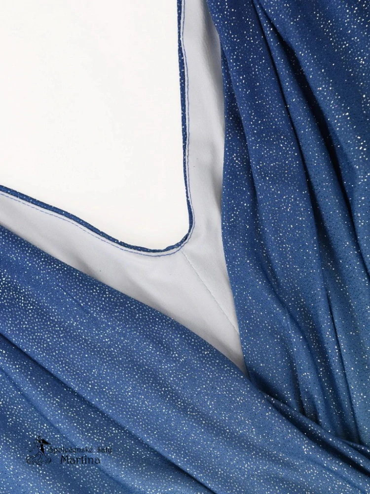 Třpytivé světle modré společenské šaty "Veronika" s ombré efektem - vel. 36