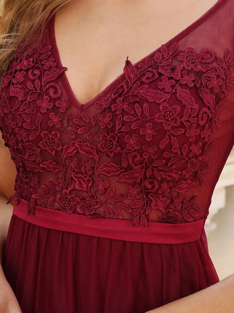 Boho šaty "Thelma" - vínové - vel. 38