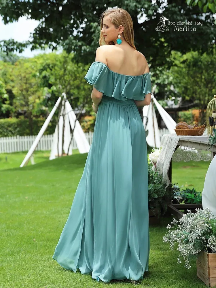 Staromodré šaty pro družičky "Alma" se spadenými rukávy 