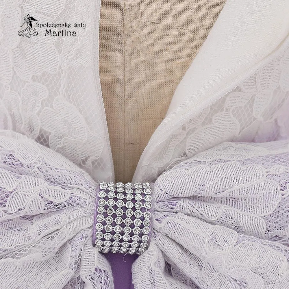 Světle fialové šatičky pro nejmenší s čelenkou "Adrianka" 0-2 roky