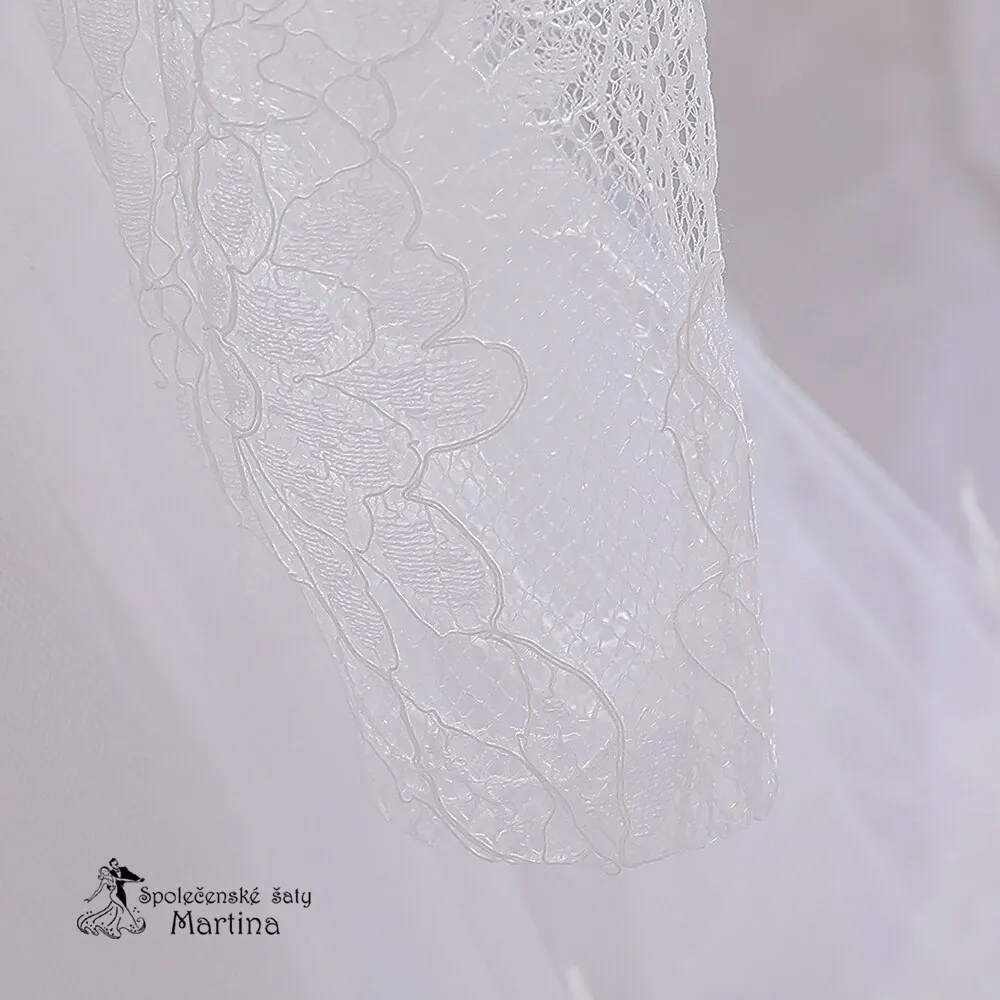 Bílé šatičky pro nejmenší s rukávem "Beátka" 0-2 roky