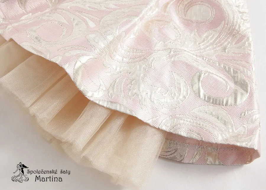 Luxusní asymetrické růžové dívčí šatičky "Jasmínka" 3-12 let