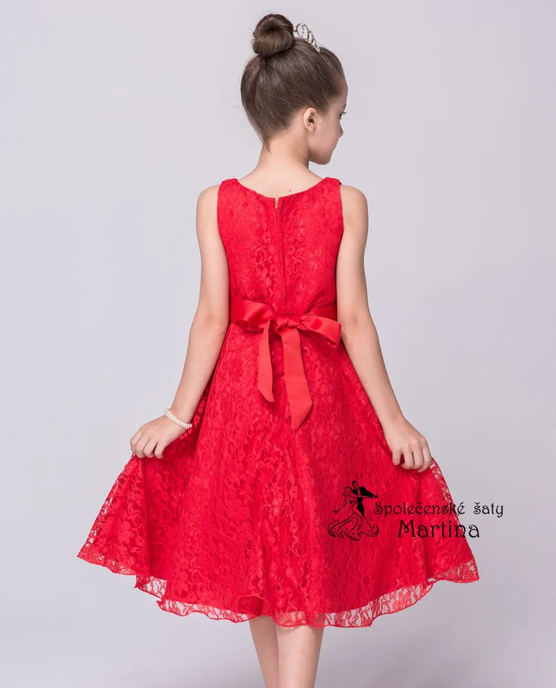 Dívčí šaty "Andrea" 3-16 let - červené