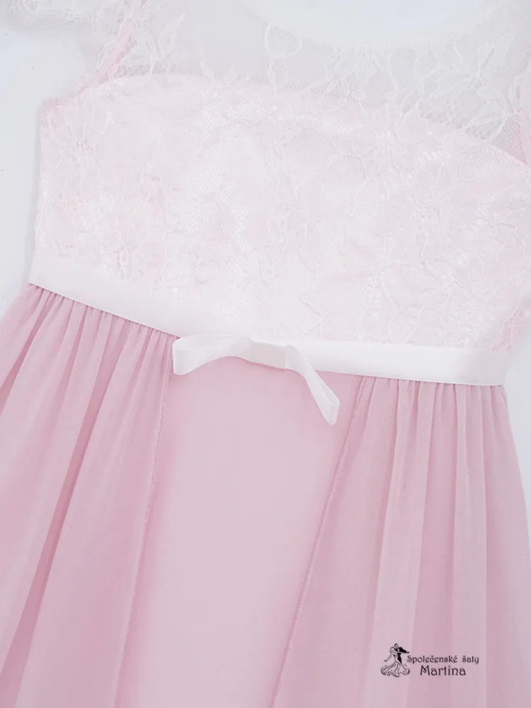 Dívčí růžové šaty pro družičky "Arabela" 4-14 let 
