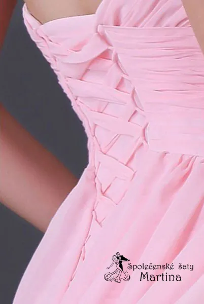 Růžové romantické šaty "Donna"