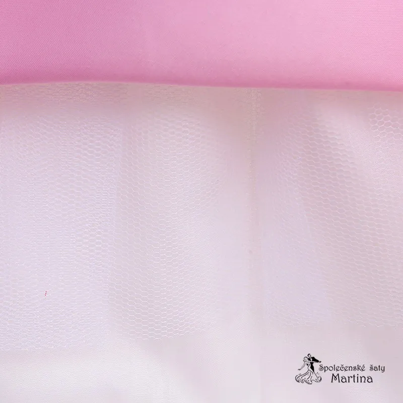 Růžové krátké tylovo-saténové šatičky "Šarlotka" 3-10 let