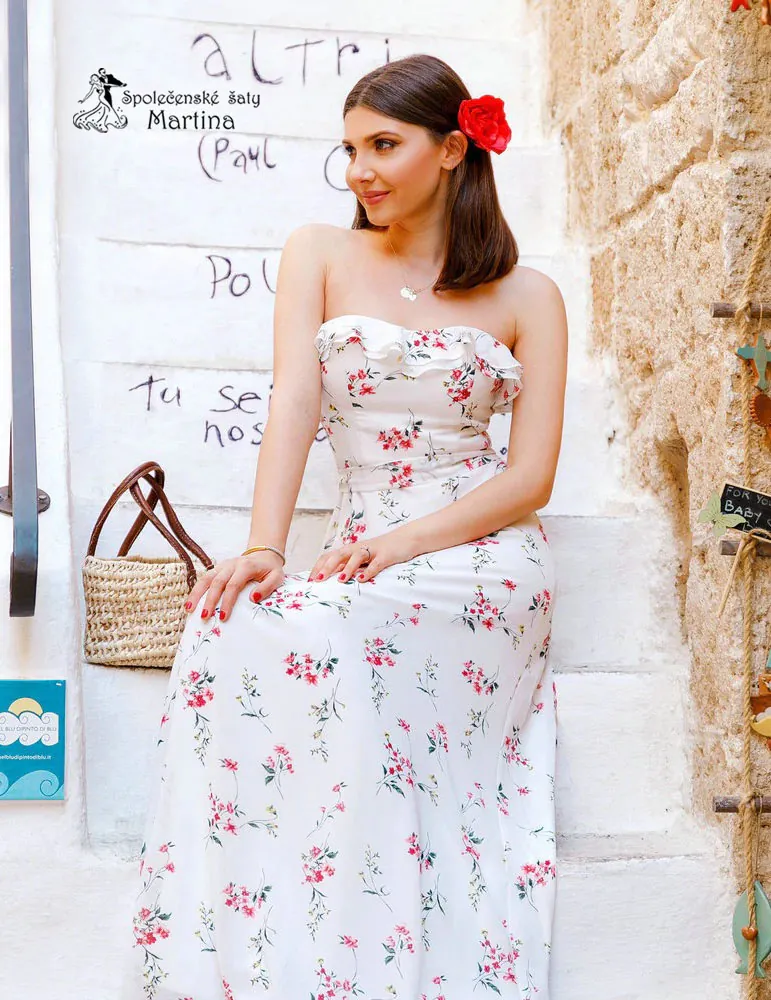 Jemné květinové romantické šaty "Claire"
