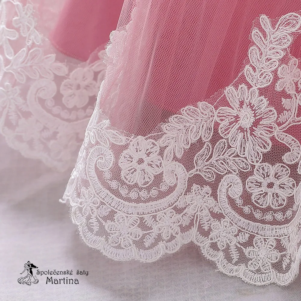 Tmavě růžové šatičky pro nejmenší s rukávem "Beátka" 0-2 roky