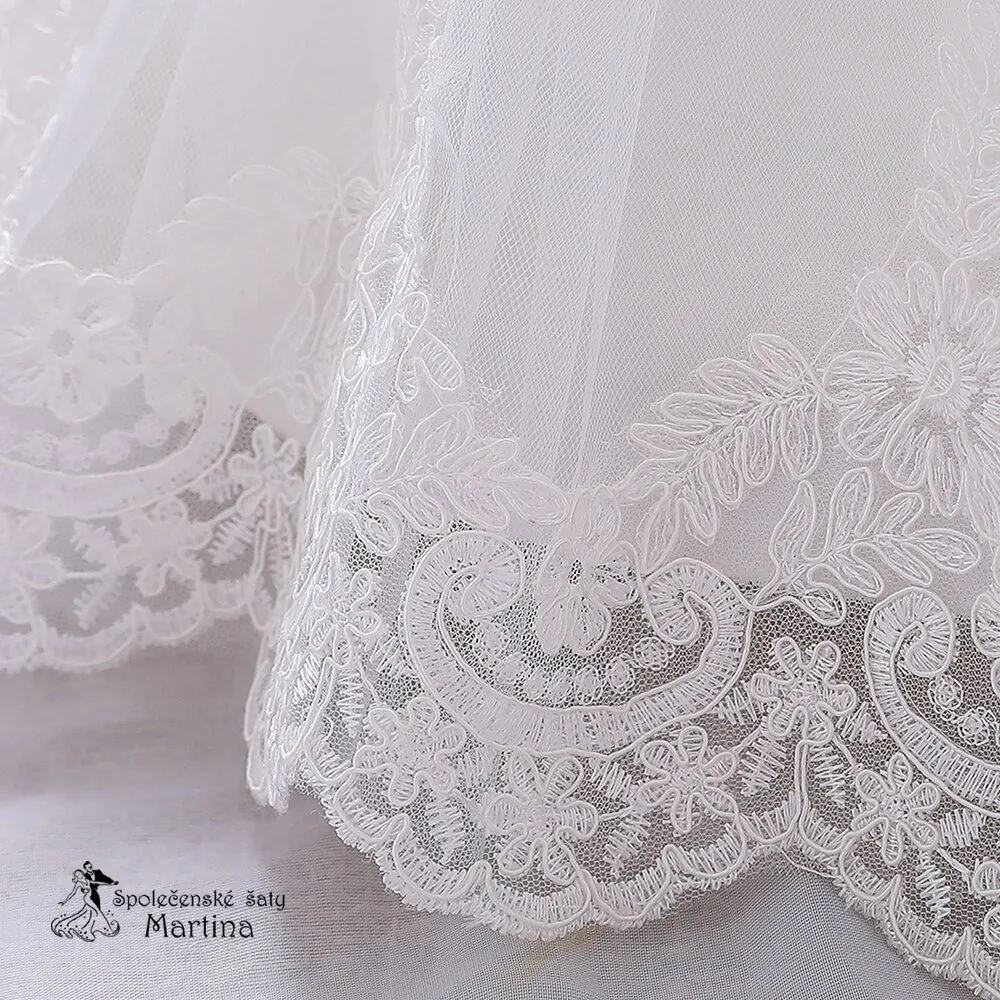 Bílé šatičky pro nejmenší s rukávem "Beátka" 0-2 roky