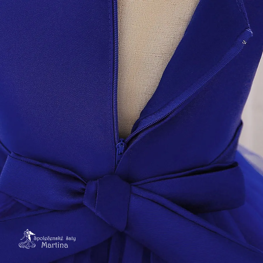 Královsky modré šatičky pro dívky / družičky "Sárinka" 0-12 let