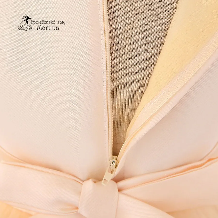 Champagne šatičky pro dívky / družičky "Sárinka" 0-12 let