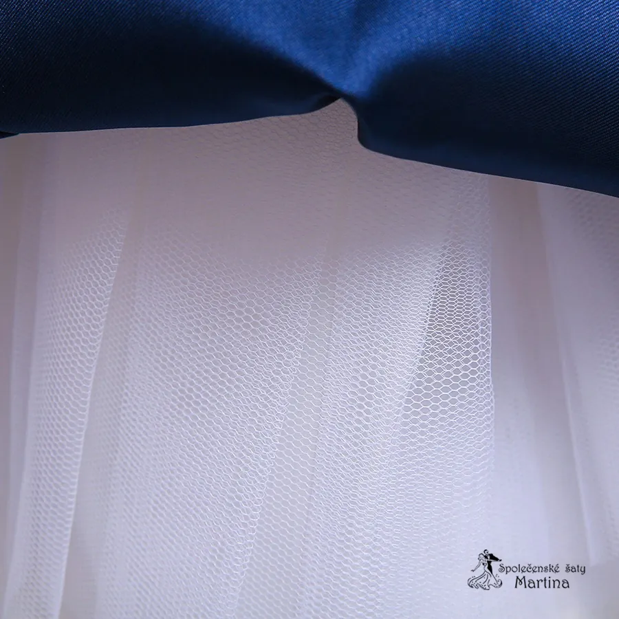 Elegantní tmavě modré asymetrické šaty "Saskie" s výšivkou v živůtku  4-10 let 