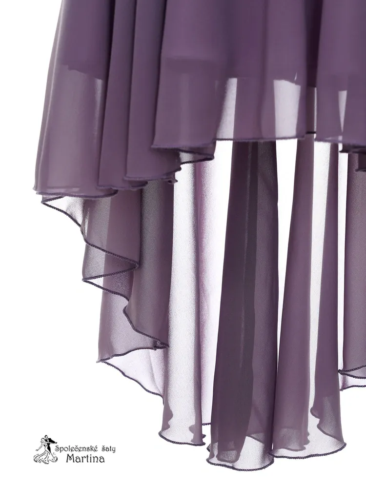 Šeříkové asymetrické dívčí šaty "Ivetka"  6-16 let