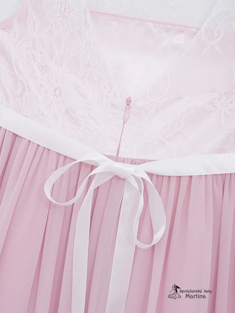 Dívčí růžové šaty pro družičky "Arabela" 4-14 let 