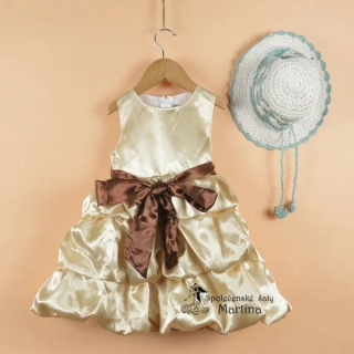 Dívčí šaty "Fanynka" - zlaté - vel. 3-4 