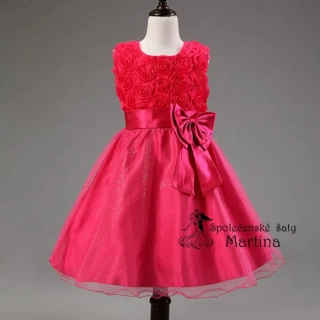 Dívčí šaty "Terezka" - fuchsiové 10-11 let - vel. 150