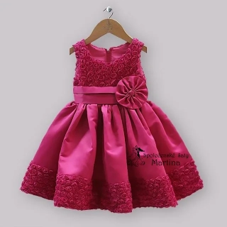 Dívčí šaty "Vanda" - fuchsiové 7-8 let - vel. XXXL