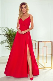 Elegantní červené dlouhé šaty "Betty" - vel. S