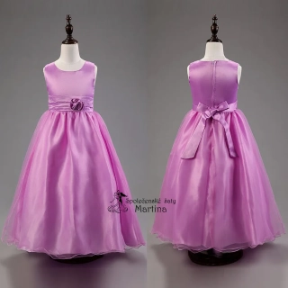 Dívčí šaty "Libuška" - fialové 7-8 let - vel. 140