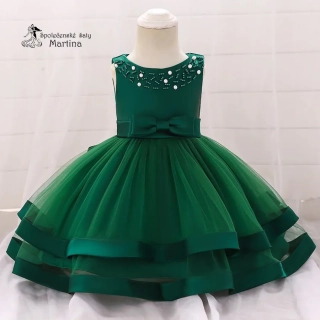 Zelené šatičky pro dívky / družičky "Sárinka" - vel. 90