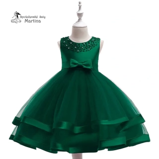 Zelené šatičky pro dívky / družičky "Sárinka" - vel. 130