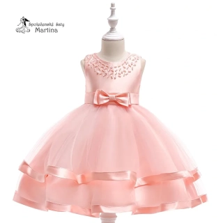 Světle růžové šatičky pro dívky / družičky "Sárinka" - vel. 150