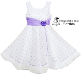 Dívčí šaty "Kája" 11-12 let - světle fialové