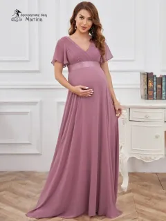 Lehké starorůžové těhotenské šaty "Phoebe" - vel. 40