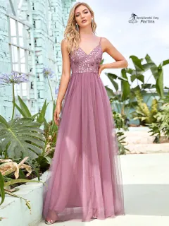 Starorůžové tylové šaty pro družičku "Rose" - vel. 44