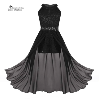 Dívčí kraťáskové šaty "Edita" - černé  vel. 8