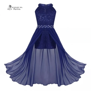 Dívčí kraťáskové šaty "Edita" - modré  vel. 16