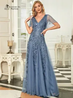 Dusty navy společenské šaty "Kim" - vel. 38