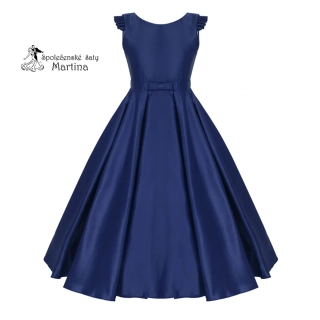 Dívčí šaty "Sabrinka" - tmavě modré - vel. 4