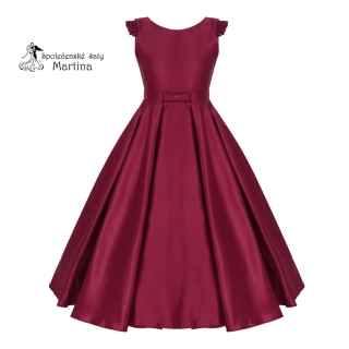 Dívčí šaty "Sabrinka" - vínové - vel. 4