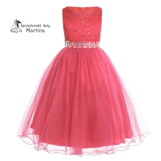 Dívčí šaty "Dianka" - korálové  vel. 2