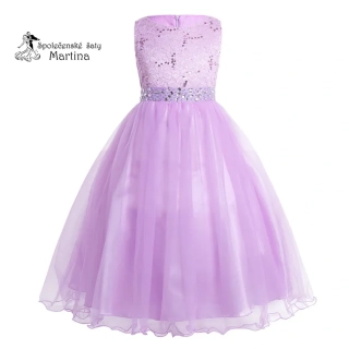 Dívčí šaty "Dianka" - lila  vel. 16