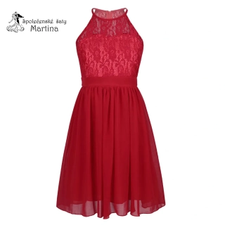 Dívčí šaty "Evelína krátké" 4-16 let - červené