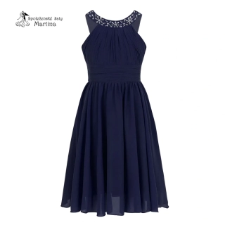 Tmavě modré slavnostní šaty pro dívky "Dorotka" 4-14 let