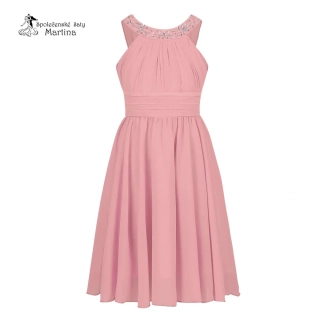 Starorůžové slavnostní šaty pro dívky "Dorotka" - vel. 12