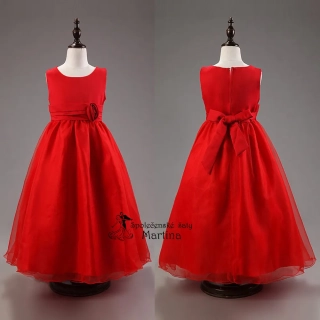 Dívčí šaty "Libuška" - červené 3-4 roky - vel. 100