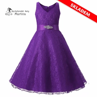 Dívčí šaty "Andrea" - fialové cca 6-7 let - vel. 130