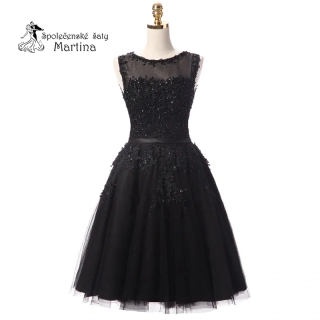 Boho černé šaty "Selena 3" - vel. 38/40