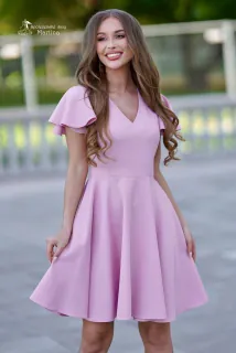 Krátké růžové koktejlky do tanečních "Olivia" - vel. 46