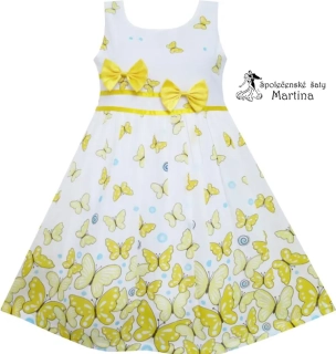Dívčí šaty "Eliška" - žluté vel. 8