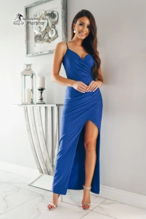 Modré sexy večerní šaty "Linda"